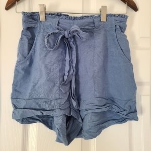 Primark Blue Paperbag Shorts